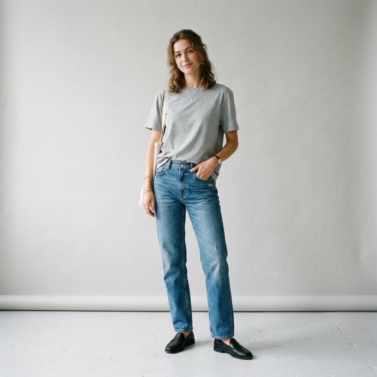 Basic T-Shirt Gray Melange