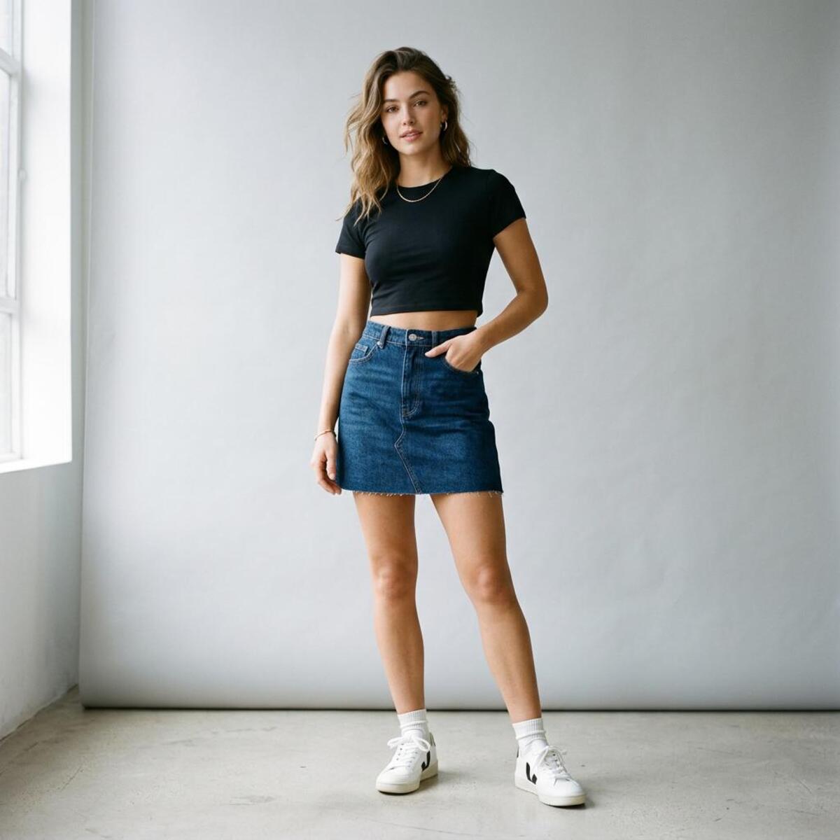 Denim Mini Skirt