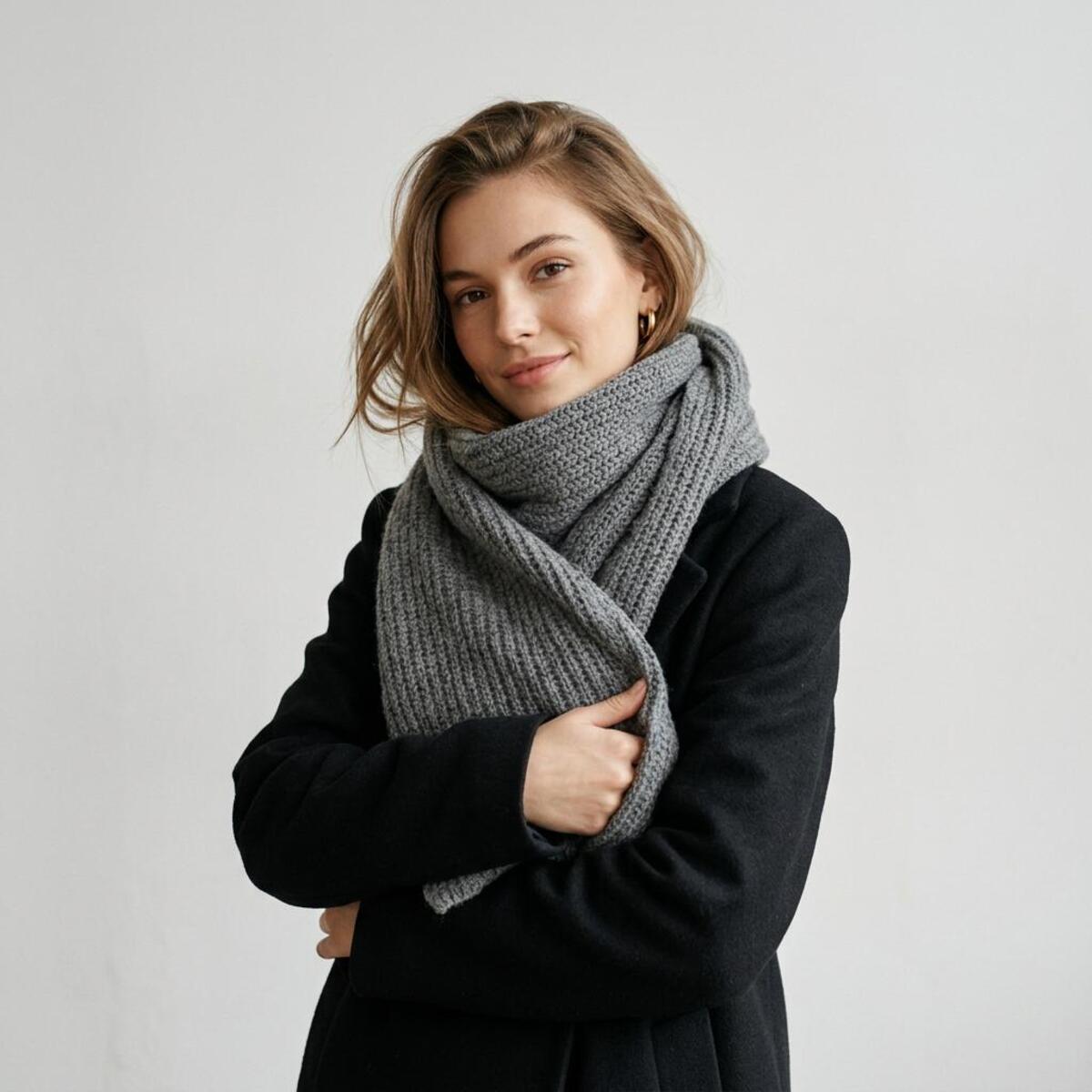Knit Scarf Gray