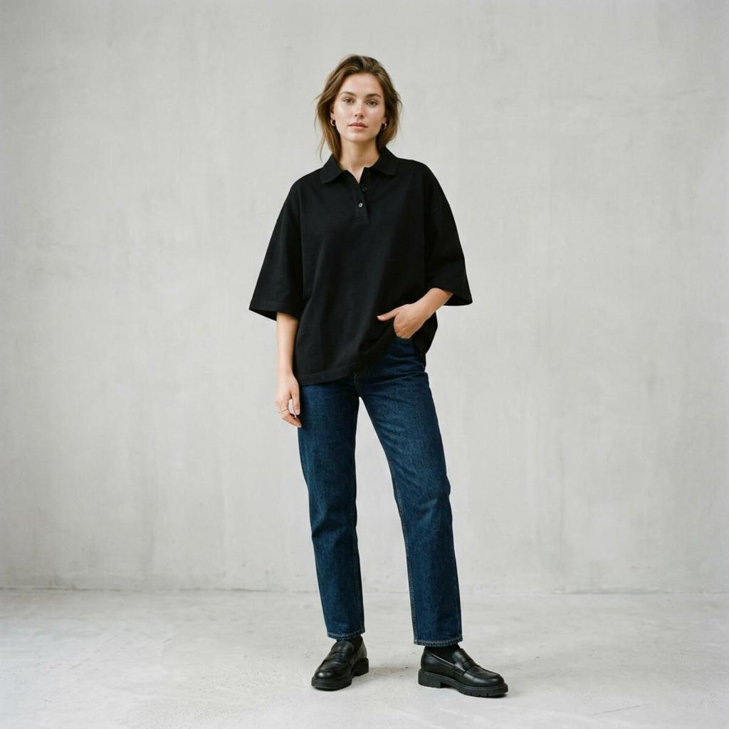 Oversize Polo Black
