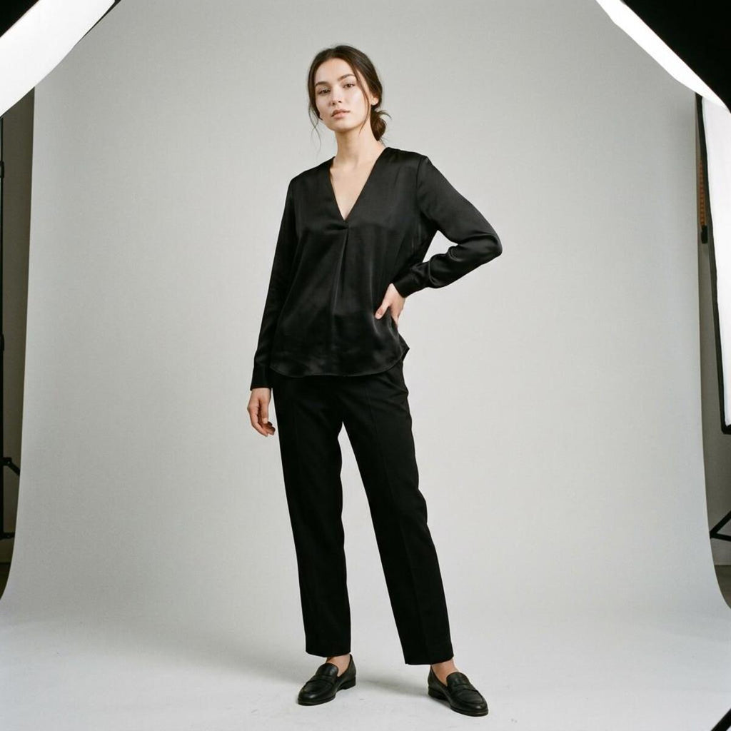 Silk Blouse Black