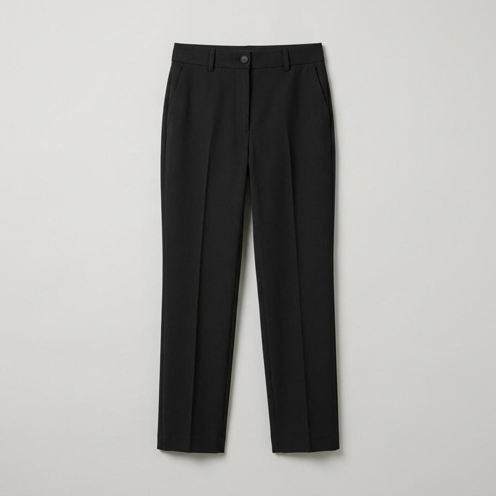 Straight Trousers Black