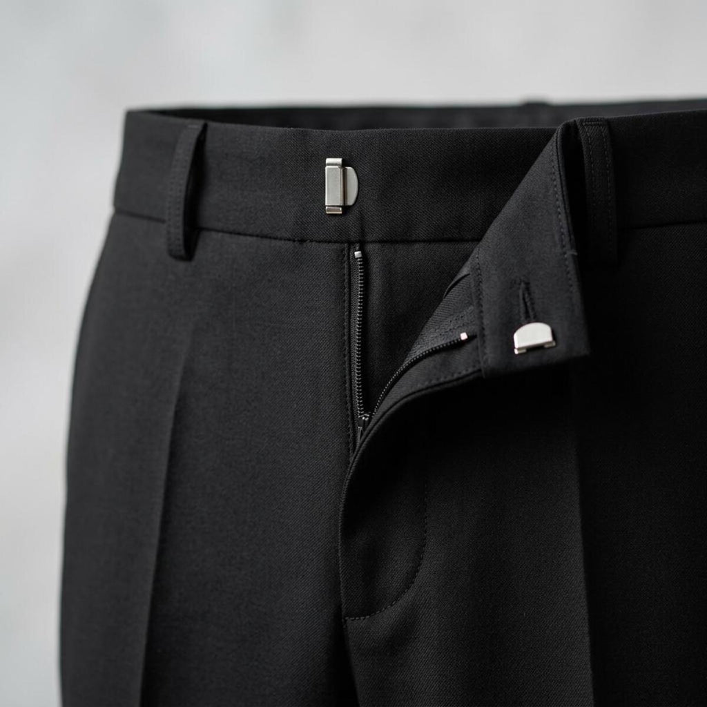 Straight Trousers Black