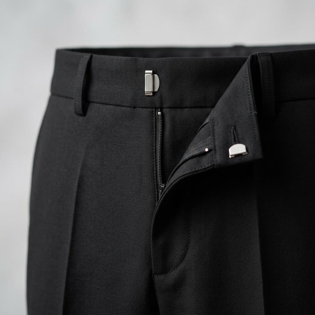 Straight Trousers Black